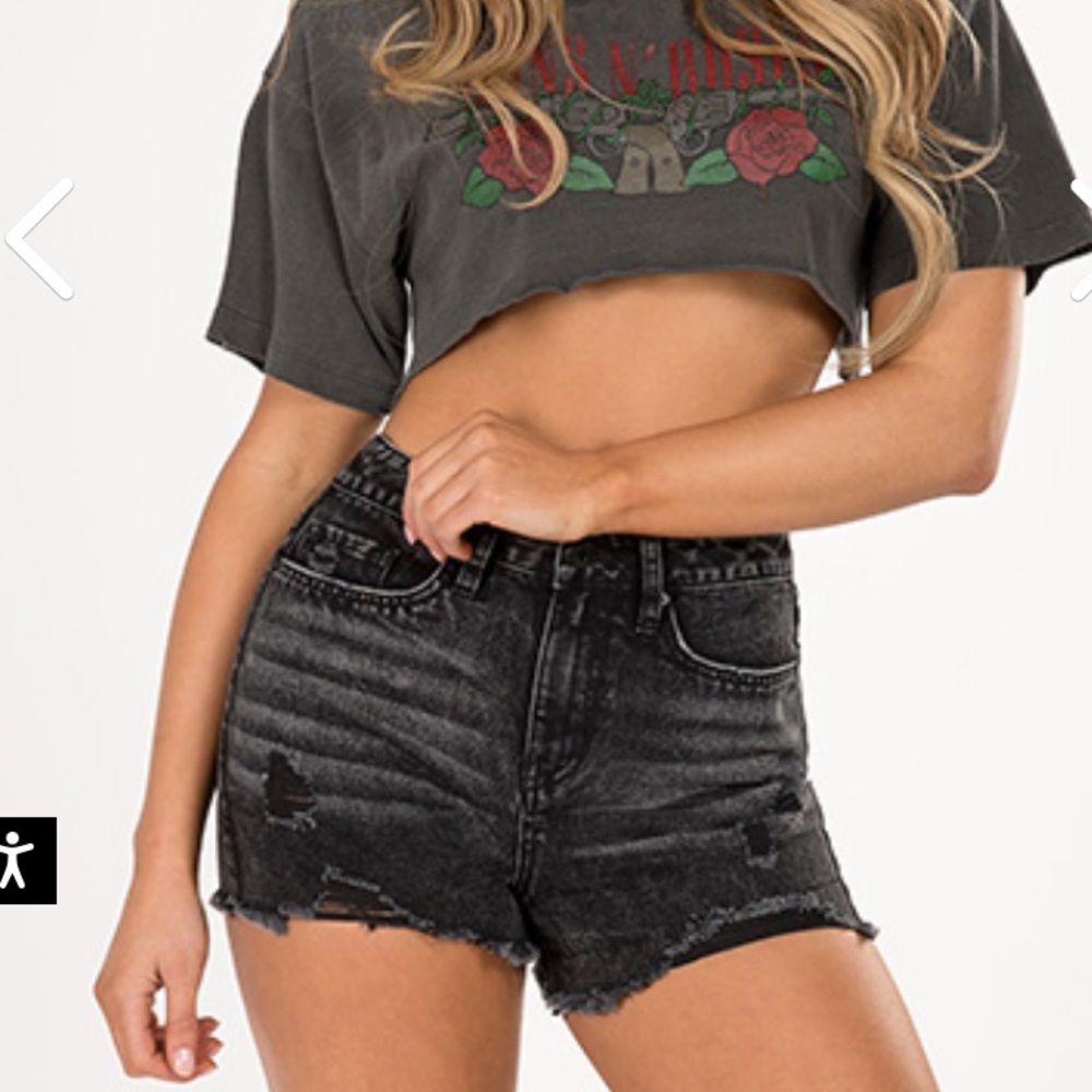 YMI High Rise Rigid Stretch denim shorts